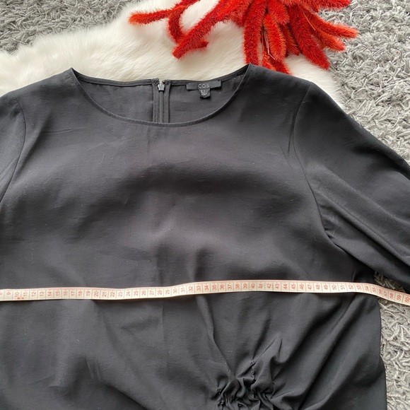 COS Black Ruched Modal Blouse - Picture 5 of 7